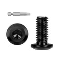 30 PCS 1/4"-20 x 5/8" Flat Head Socket Cap Screws Bolts, Flat Round Head Furniture Allen Bolts, Stainless Steel 304, Full Thread, Black Coating, Screwdriver Bit Included - size: 1/4"-20 x 5/8"