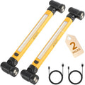 LUTEC 2 Pack 3000LM LED Work Light, 5200mAh Rechargeable Magnetic Under Hood Work Light Bar with Motion Sensor, Cordless Portable Mechanic Light for Car Repairing/Inspection/Garage/Emergency-Yellow