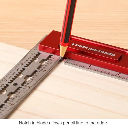 Precision Woodworking Square, Woodworking Scriber Marking Line Ruler 6inch - style: 6 Inch