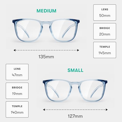 Stoggles Square Z87.1 Certified Polycarbonate Safety Glasses, Anti-Fog - color: Sky Blue, size: Medium