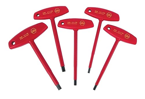 Wiha Tools 33478 Insulated T-Handle Hex Metric Set, 5-Piece