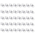 sansheng 60 Pack Key Fob Hardware 1 inch, Keychain for Making Key Chains (Silver)