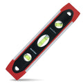 MELOTOUGH 9 Inch Torpedo Level Magnetic,Small Leveler Tool,Spirit Level with 45/90/180 Bubbles,V-Groove,Shock Resistant Leveler,Red - color: Red-1pcs