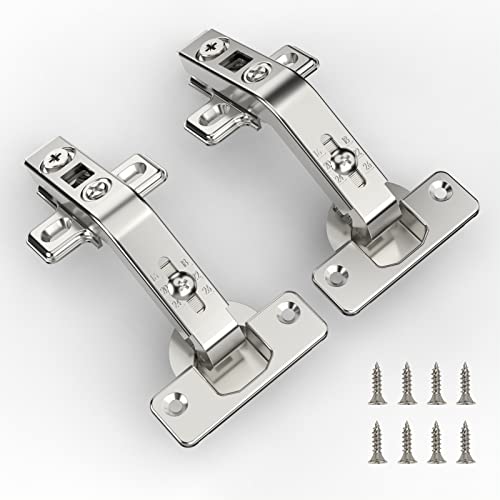 Furniware 2 Pack 1 Pair 135 Degree Lazy Susan Hinges Full Overlay Concealed for Cabinet, Cupboard, Folded Door, Combination with Screws(Regular) - size: 135 Degree