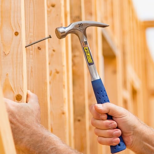 ESTWING 20 oz Framing Hammer, Forged Steel Hammer, Shock Reduction Grip - size: 20 oz (Ounces)