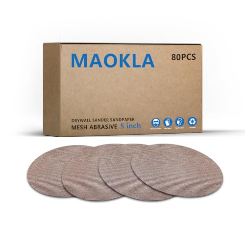 80 Pcs 5-Inch Mesh Sanding Discs, 80-600 Grit, Hook & Loop Mesh Pads for Random Orbital Sander - Durable, Anti-Slip, for Wood, Metal, Paint Finishing - style: 5 Inch Mesh Sanding Discs