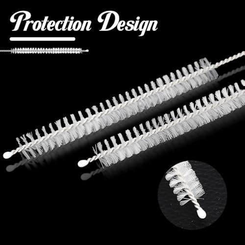 TrelaCo 50 Pcs Tracheostomy Cleaning Brushes, 10mm Nylon Trach Tube