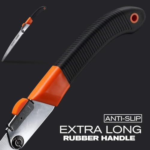 REXBETI 11-Inch Folding Saw, Heavy Duty Hand Saw, Wood & Camping, SK5 Steel - size: 11 Inch