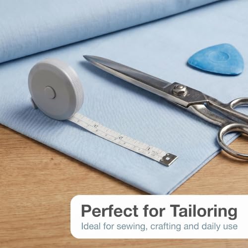 Measuring Tape for Body Measurements, Soft Tape Measure Double Scale, Has 150 Centimetre Scale on Reverse and Front 60 Inch - color: White Blue
