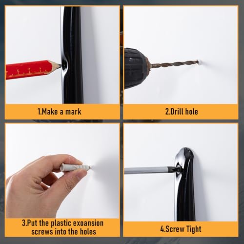 Garage Hooks, 9 Inch Heavy Duty J Wall Hooks, 50 Lb, Black, 4 Pack - size: 9 in
