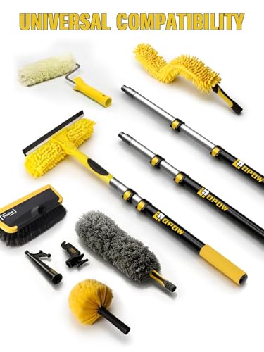 4.6-30FT Telescopic Extension Pole,Heavy-Duty Multi-Purpose Extendable Pole - size: 30 Feet