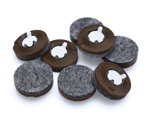Slipstick GorillaFelt 1-1/2 Inch Felt Glides/Furniture Feet Floor Protectors (Set of 8 Sliders) Nail On Felt Furniture Pads Guaranteed to Stay On, Round, CB270-8 - size: 1-1/2 Inch 8 Pack