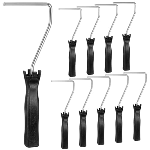 Baderke 10 Pcs 4 Inch Mini Paint Roller Handle, 12 Inch Frame, Black - color: Black, size: 4 Inch, 12 Inch