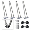 SMARTSTANDARD 12 Inch Heavy Duty Hairpin Furniture Legs, Gray 4PCS - color: Grey, size: 12 Inch
