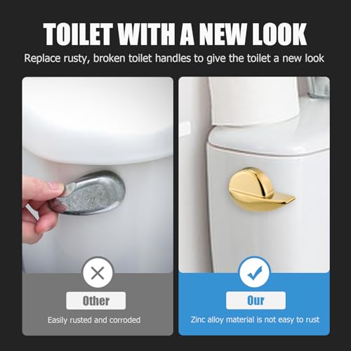 For TOTO Toilet Handle Replacement Parts Kit, Universal THU068#CP Trip Lvr - color: Bright Gold, size: 1 Pack