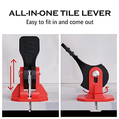 Tile Tools for Leveling Installation, Reusable Tile Leveling System, Floor Leveling Tools, Tile Leveling Clips Tile Spacers (100 Sets)