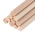 MECCANIXITY Pack of 10 Wooden Dowel Rods 6mm 1/4x4 Round Wooden Rod - size: (6mm)1/4 x 4 Inch