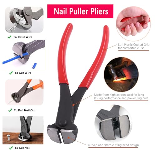 Upholstery Staple Remover Tack Puller Nail Remover Tool Set Nail Puller Plier, Staple Puller, Tack Lifter, Fastener Remover, for Furniture Floor Wall Wooden Case Car Photo Frame (4 pcs) - style: Style1