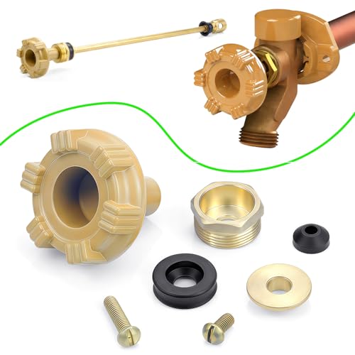 RK-14MH Outdoor Faucet Repair Kit for Woodford Model 14 Outside Faucets Parts Include Wheel Metal Handle Screws Packing Nut Washer Valve Seat Rubber, 7PCS Set - style: RK-14MH