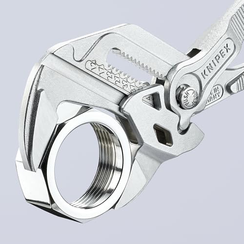KNIPEX Tools - Pliers Wrench, Chrome (8603250), 10-Inch - size: 10-Inch, style: Wrench, Chrome