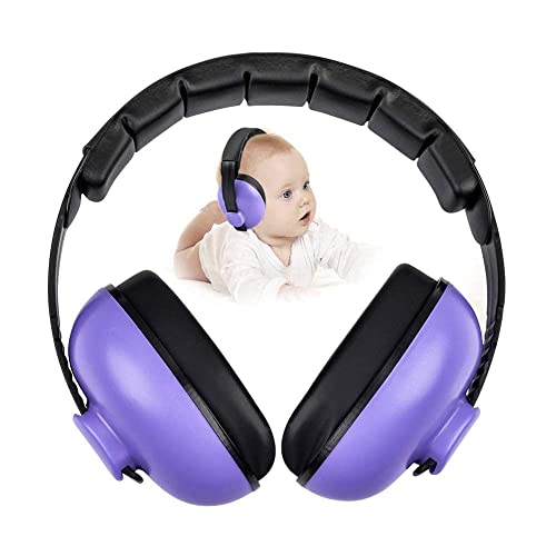 Noise Cancelling Headphones for Kids, Babies Ear Protection Earmuffs Noise Reduction for 0-3 Years Babies, Toddlers, Infant (Purple) - color: Purple