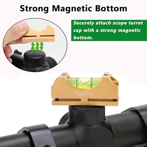 Hawthy Scope Leveling Kit Scope Bubble Level Picatinny Scope Level Magnetic Level Tool Bubble Leveling System - color: Gold
