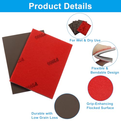 20 PCS Ultra Fine 2000 Grit Sanding Sponge - size: 2000 Grit