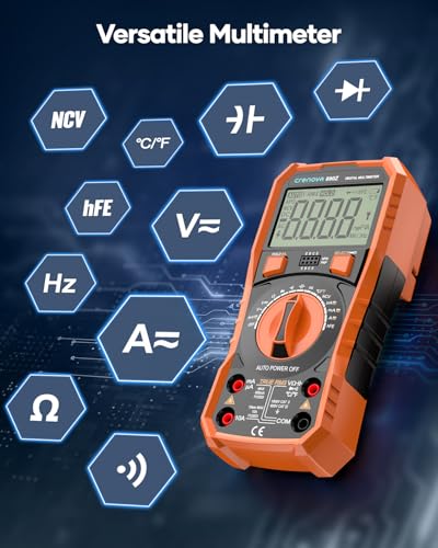 Crenova 890Z Digital Multimeter 6000-Count TRMS 1000VDC/750VAC Auto-Ranging