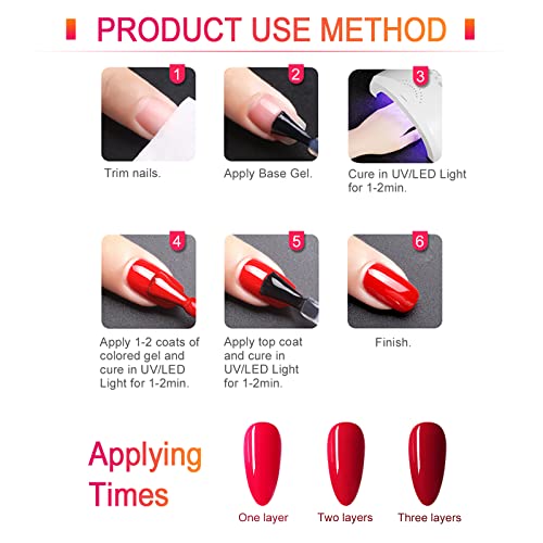 CANNI 6Pcs 9ml Hema-Free Nail Dehydrator Primer, Base Coat Reinforce Diamond Gel Top Coat and Matte Top Coat Gel Nail Polish Set, Soak Off LED Nail Gel Polish Set Nail Art Starter Manicure Salon - color: Clear