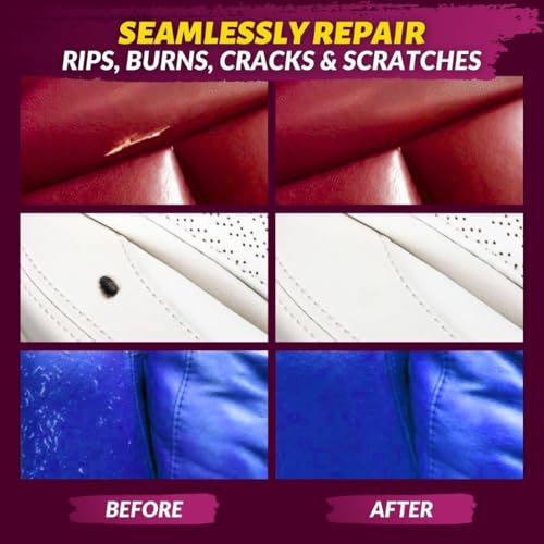 COCONIX Leather & Vinyl Repair Kit for Furniture, Car Seats, Sofas & Marine