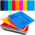 10 Pack Plastic Art Trays: 8 Color Sensory Trays for Kids Crafts & DIY Projects - style: 10PCS 8 Colors