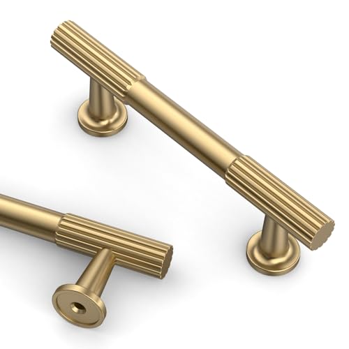 Asidrama 10 Pack 3 inch Champagne Bronze Kitchen Cabinet Handles - color: Champagne Bronze, size: 3" Hole Center