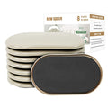 new space Oval Furniture Sliders, 8pcs 3 1/2" x 6" - Reusable Sliders for Carpet, Heavy-Duty Movers - Easily Move & Protect Furniture & Carpet - color: Beige (for Carpet)