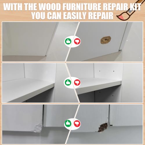 Wood Furniture Repair Kit (Black-Brown) for IKEA - color: Black-brown for Hemnes / Kallax / Bestå / Alex / Lagkapten / Lack / Micke