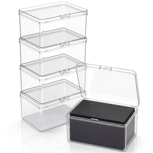 Jetec 6 Pieces Small Clear Plastic Storage Box, 4.3 x 3 x 2.2 Inch - size: 4.3 x 3 x 2.2 Inch