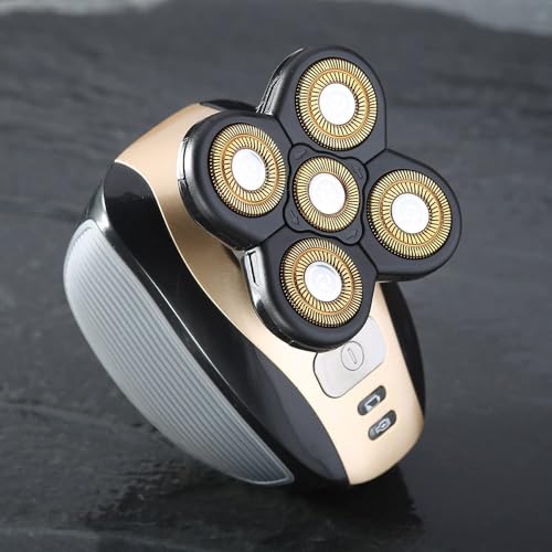 Universal 3 PCS 5 Blades Head Shaver Replacement Heads for Mainstream Shaver Brands, Eelectric Shaver Replacement Replacement Blades (1 Gold + 2 Silver) - color: 1 Gold + 2 Silver