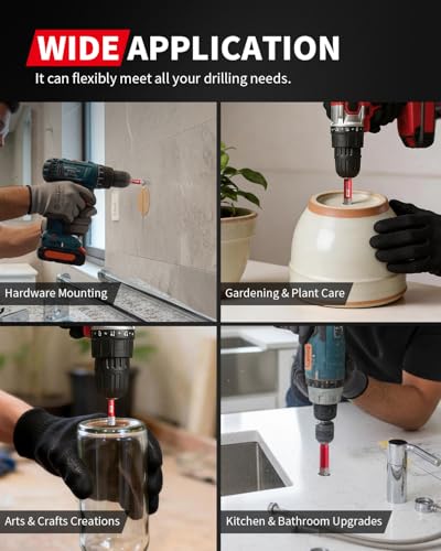 DAYDOOR Dry Diamond Drill Bits, 3/16" 1/4" 5/16" 3/8" 1/2" 5/8" Drill Bits - size: 3/16", 1/4", 5/16", 3/8", 1/2", 5/8"