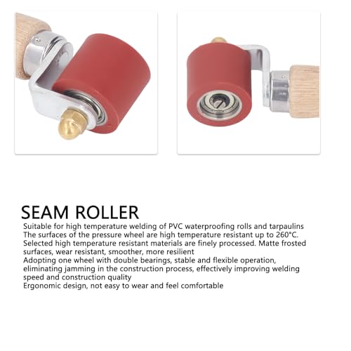 Silicone Seam Roller, Heat Resistant 260°c Wallpaper Seam Roller, 28mm*32mm Laminate Roller for PVC Welding Tool Red