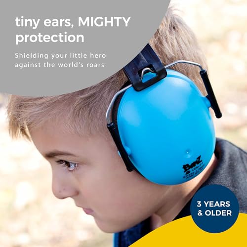 BANZ Kidz Earmuffs 2 Years & Older - Loud Noise Cancelling, Size Adjustable - color: Blue