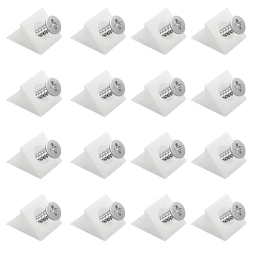 50 Pcs Drawer Angle Bracket Fastener with Screws
