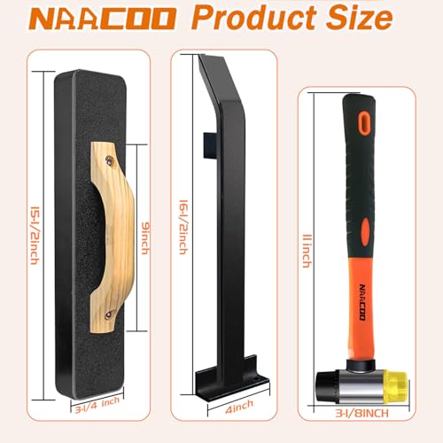 NAACOO Laminate Flooring Tools, 4in1 Pro Floor Install Kit for Vinyl Plank - size: Pro-4 in 1 Flooring Tools