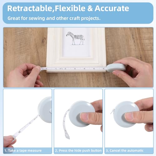 30 Pcs Tape Measure, Measuring Tape for Body 60 Inch, Retractable Tape Measure Fabric Measuring Tape, Retractable Fabric Small Tape Measure for Sewing Tailor Medical Craft Cloth