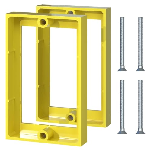 ABS 1/2 Inch Outlet Box Extender, Single Gang, Yellow, 2 Pack - color: Yellow, size: 2 PC