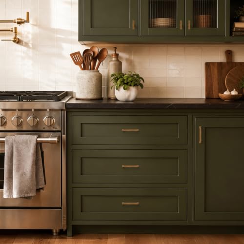 Ravinte Antique Brass Cabinet Handles Solid Cabinet Pulls 3 Inch CC, 5 Pack | Zinc Alloy, Slim Square Bar Grip, Smooth Drawer Pull Feel, Kitchen Cabinet Update, For Cupboards, Dressers, Drawers, Hardware - color: Antique Brass, size: Flat Black 3'' Hole C