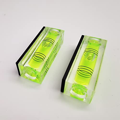 GEONASSUR 52mm Magnetic Mini Bubble Levels, 2 Pack