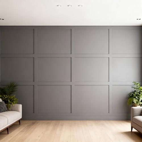 Weysat 1 Set Board and Batten Wall Panel Wainscoting Panel 145.67 X 96.06 Inch - size: 38.2"L x 9.8"W