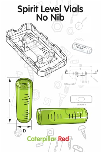 Replacement Level Glass Vial, Spirit Bubble Level, Accurate, No nib, Size: 35mm x 11mm, 1-3/8" x 7/16" - Green Liquid
