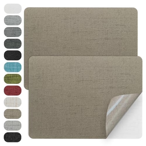 WILDREEDS 2 Pcs 8 x11 Inch Linen Repair Patches, Self-Adhesive Fabric Patch for Sofas, Couch, Furniture,Tote Bags, Car Seats (2.0 Khaki) - color: 2.0 Khaki