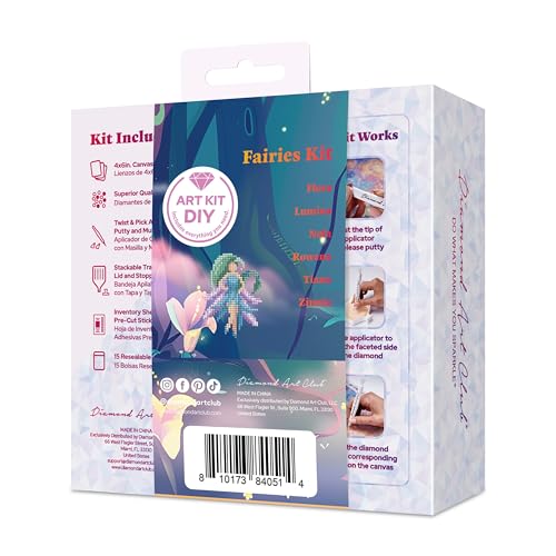 DIAMOND ART CLUB Mini Dazzles - Fairies Diamond Art Kits for Adults - color: Fairies