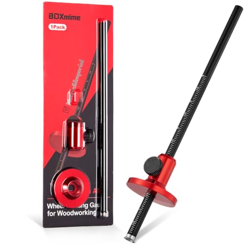 Euro Wheel Marking Gauge for Woodworking,Aluminum Alloy Wood Measuring Tools with Graduated Inch & MM Scale Precision Wood Scribing Marking Tool for Carpentry